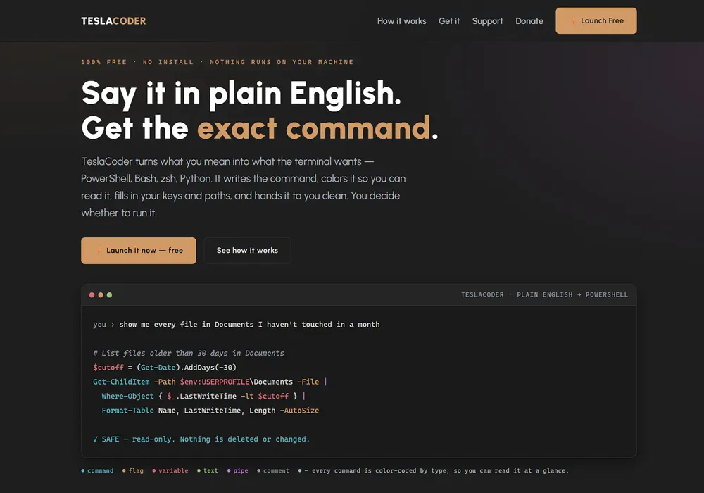 teslacoder.com home page